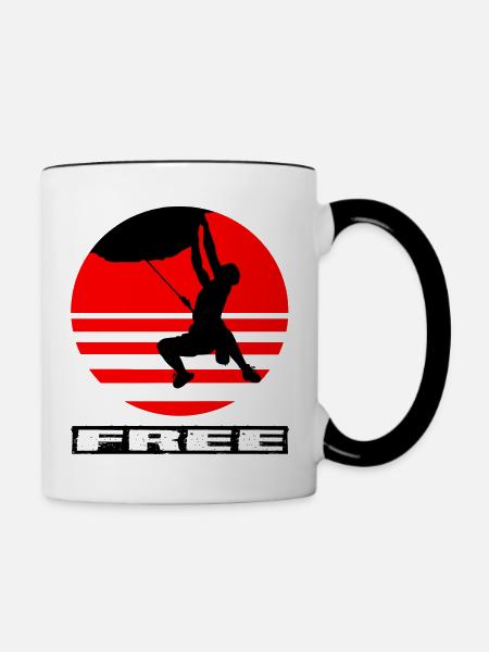 Climbing - Tasse zweifarbig - Weiß/Schwarz
