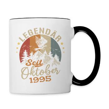 Legendär seit Oktober 1995 - 1995 - Tasse zweifarbig - Weiß/Schwarz - Rechts