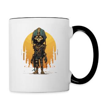 Zombie Pharaoh Mummy - Contrasting Mug - white/black - Right