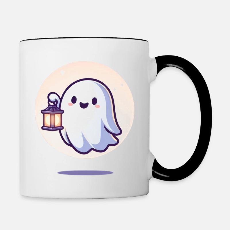 Fantôme - Mug contrasté - blanc/noir