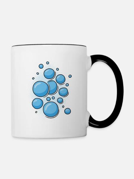Seifenblasen - Tasse zweifarbig - Weiß/Schwarz