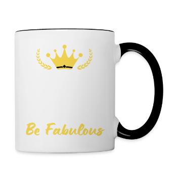 Keep Calm and Be Fabulous - Mug contrasté - blanc/noir - Droite