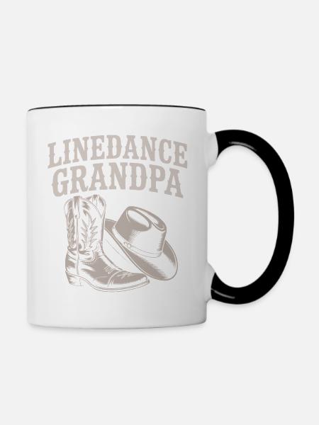LineDance Grandpa Western Boots - Tasse zweifarbig - Weiß/Schwarz
