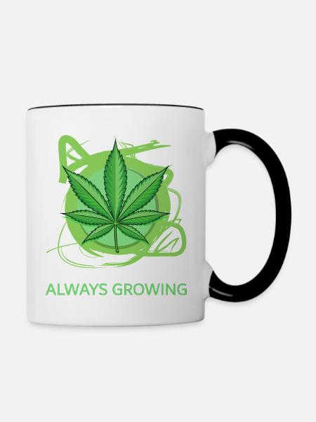 Always Growing - Tasse zweifarbig - Weiß/Schwarz
