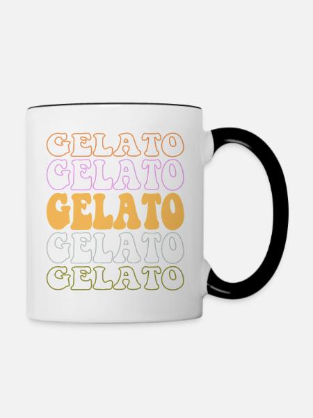 Gelato Eiskrem - Tasse zweifarbig - Weiß/Schwarz