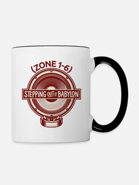 Stepping Out Of Babylon Reggae - Tasse zweifarbig - Weiß/Schwarz