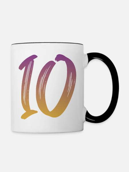 10 - Tasse zweifarbig - Weiß/Schwarz