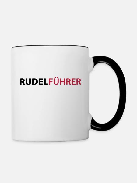 Rudelführer Hunde - Tasse zweifarbig - Weiß/Schwarz