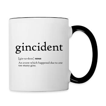 gin duden - Tasse zweifarbig - Weiß/Schwarz - Rechts