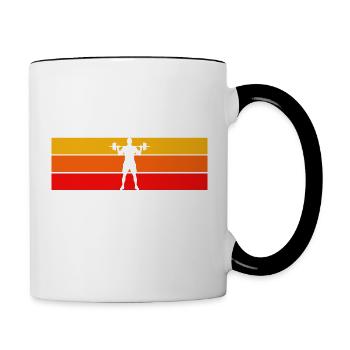 No pain no gain - Contrasting Mug - white/black - Right