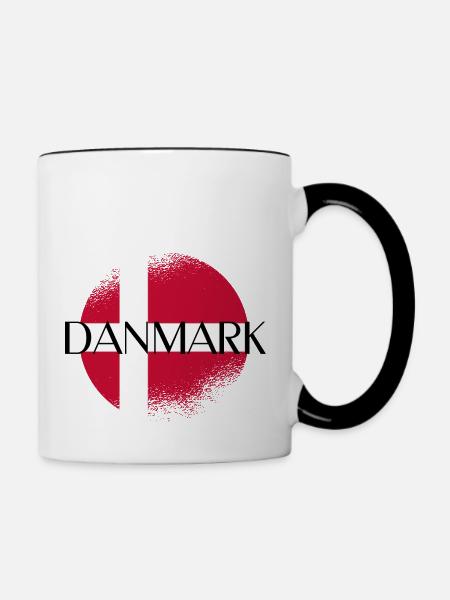 Danmark - Tasse zweifarbig - Weiß/Schwarz