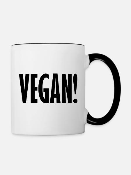 Vegan! - Tasse zweifarbig - Weiß/Schwarz