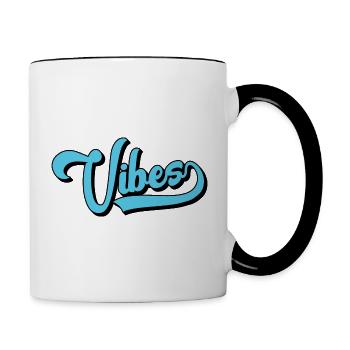 Vibes - Tasse zweifarbig - Weiß/Schwarz - Rechts