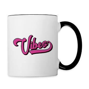 Vibes - Tasse zweifarbig - Weiß/Schwarz - Rechts