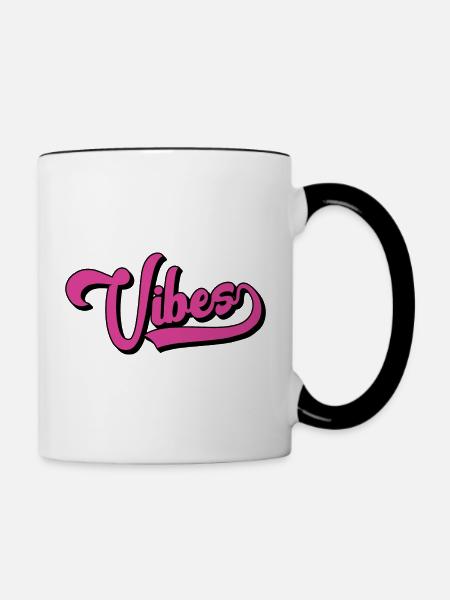 Vibes - Tasse zweifarbig - Weiß/Schwarz