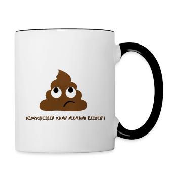 Klugscheißer - Tasse zweifarbig - Weiß/Schwarz - Rechts