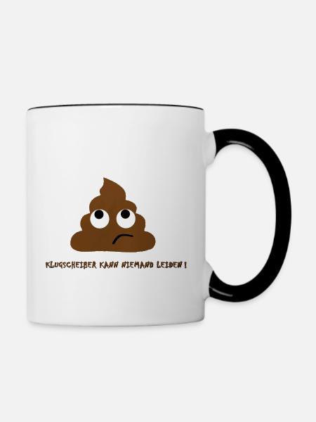 Klugscheißer - Tasse zweifarbig - Weiß/Schwarz