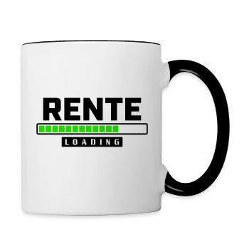 Rente - Tasse zweifarbig - Weiß/Schwarz - Rechts