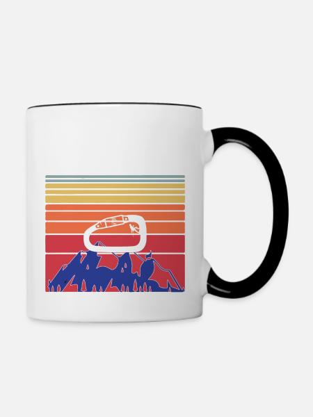 Rock Climbing - Tasse zweifarbig - Weiß/Schwarz