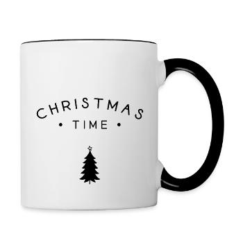Christmas Time - Contrasting Mug - white/black - Right