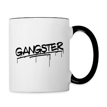 Gangster - Tasse zweifarbig - Weiß/Schwarz - Rechts