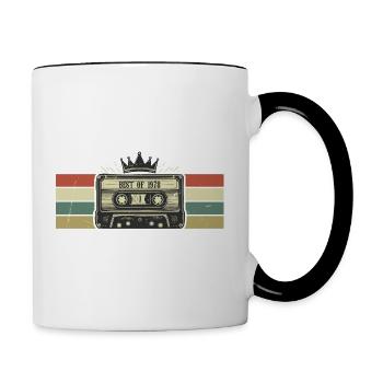 Cassette 1978 - Nées En 1978 Cadeau Anniversaire - Mug contrasté - blanc/noir - Droite