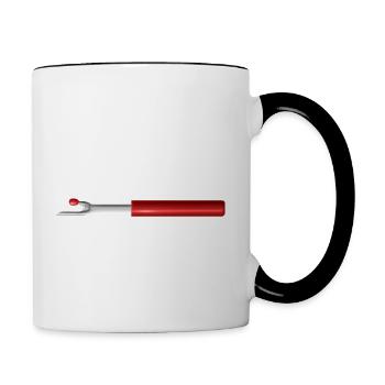 Funny Quilting For Women Quilter Seamstress Fabric - Contrasting Mug - white/black - Right