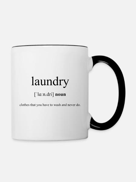 Laundry Definition Dictionary - Tasse zweifarbig - Weiß/Schwarz