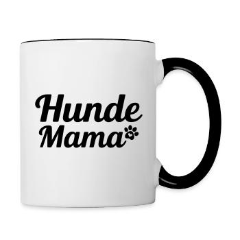 Hunde Mama - Tasse zweifarbig - Weiß/Schwarz - Rechts