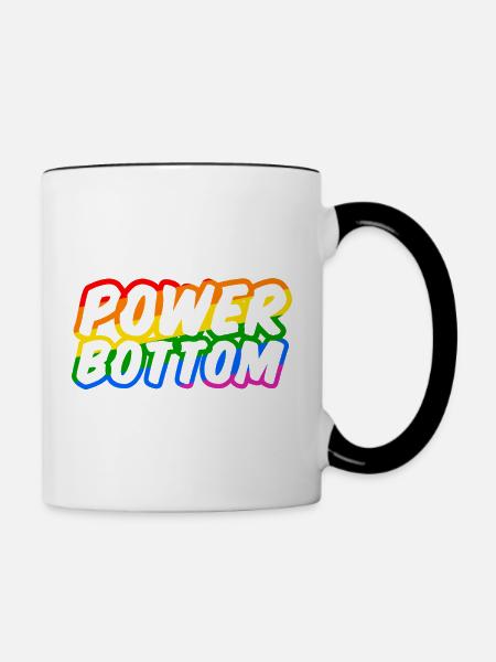 Power Bottom Shirt - Tasse zweifarbig - Weiß/Schwarz