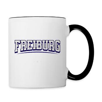 Collège de Fribourg, Allemagne Design - Mug contrasté - blanc/noir - Droite
