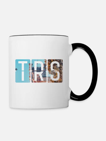 Flughafen Triest TRS - Tasse zweifarbig - Weiß/Schwarz