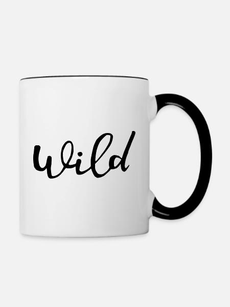 wild - Tasse zweifarbig - Weiß/Schwarz