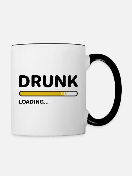 Betrunkenes Laden - Tasse zweifarbig - Weiß/Schwarz