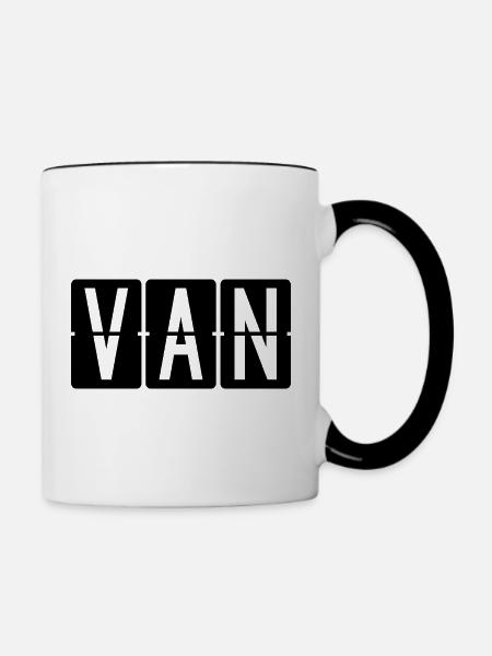 Van Flughafentafel - Tasse zweifarbig - Weiß/Schwarz