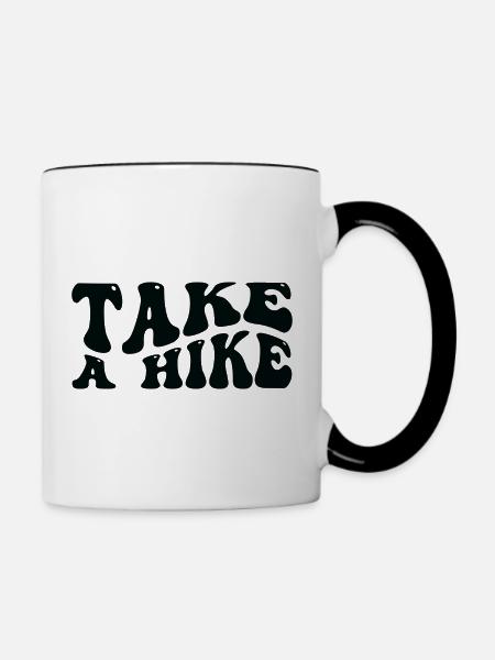 Take A Hike - Tasse zweifarbig - Weiß/Schwarz