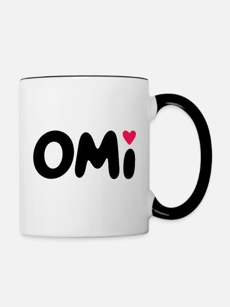 Omi - Tasse zweifarbig - Weiß/Schwarz