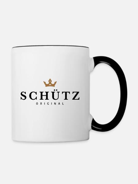 Schütz - Tasse zweifarbig - Weiß/Schwarz