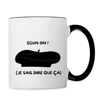 Béret Basque - Mug contrasté - blanc/noir - Droite