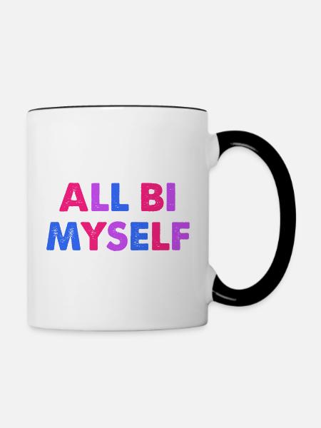 All Bi Myself - Tasse zweifarbig - Weiß/Schwarz