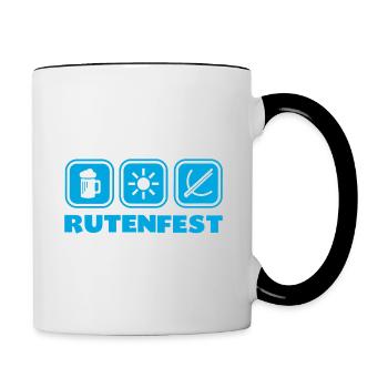 Rod Festival Ravensburg Bière Sun Arbalète - Mug contrasté - blanc/noir - Droite