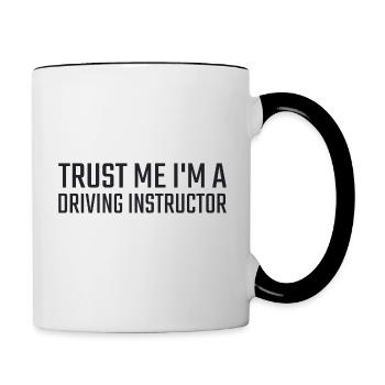 Instructeur de conduite Trust me Drive Tutor - Mug contrasté - blanc/noir - Droite