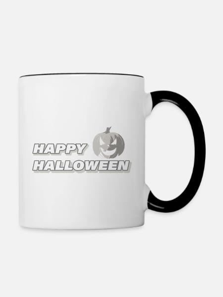 HAPPY HALLOWEEN - Tasse zweifarbig - Weiß/Schwarz