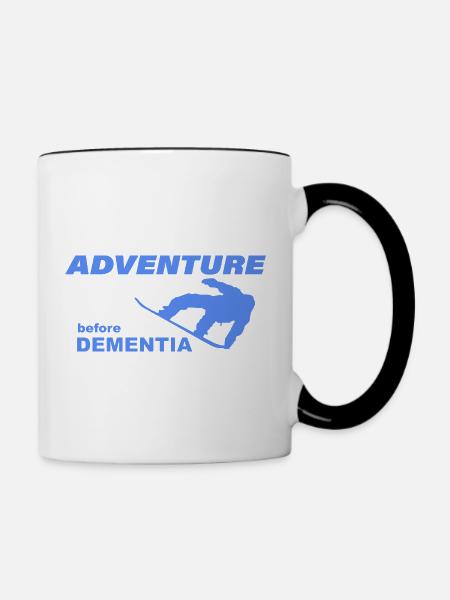 SNOWBOARD ADVENTURE - Tasse zweifarbig - Weiß/Schwarz