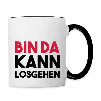 C’est parti - Mug contrasté - blanc/noir - Droite