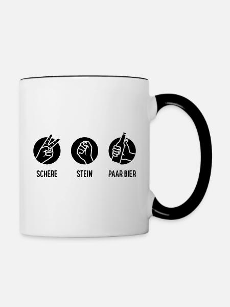 blockedName - Tasse zweifarbig - Weiß/Schwarz
