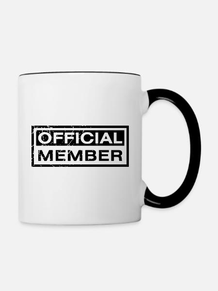 OFFICIAL MEMBER - Tasse zweifarbig - Weiß/Schwarz