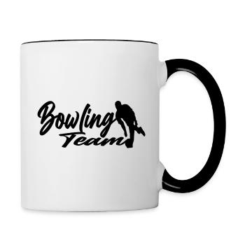Kegeln - Tasse zweifarbig - Weiß/Schwarz - Rechts