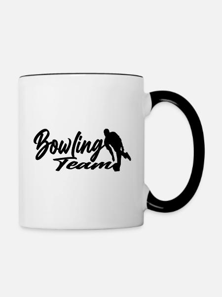 Bowling - Mug contrasté - blanc/noir