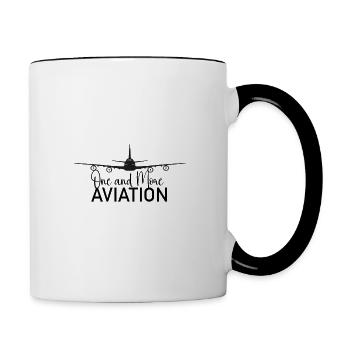 One and More Aviation - Contrasting Mug - white/black - Right